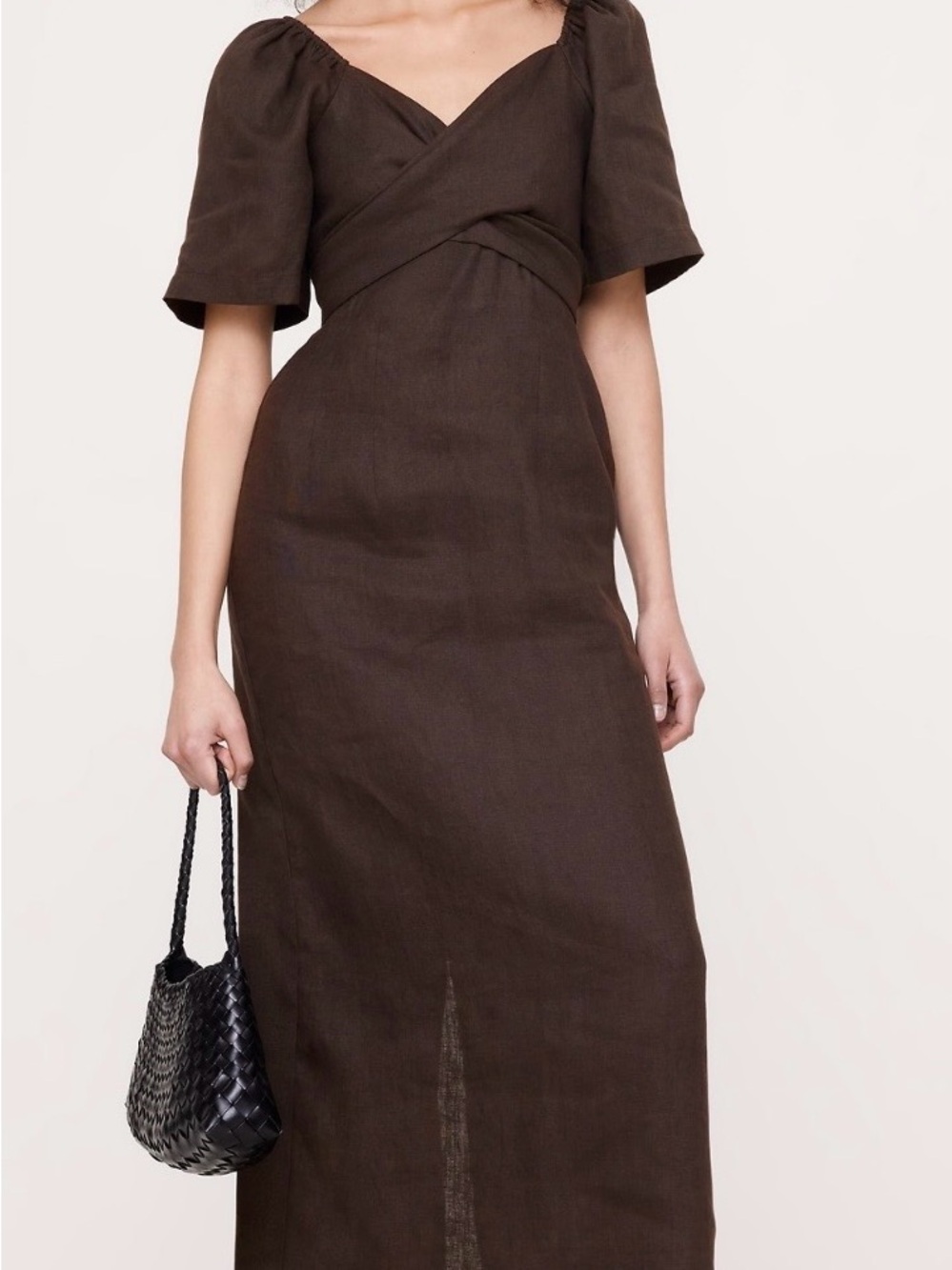 Banana Republic Linen sweetheart dress (petite)
